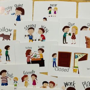 BỘ 100 THẺ TỪ TRÁI NGHĨA TIẾNG ANH 